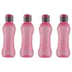 Home One Mercury Pink Plastic Bottle 1 L (Set of 4)