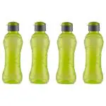Home One Mercury Green Plastic Bottle 1 L (Set of 4)