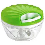 Home One Green Plastic 3 Blades Vegetable Chopper 500 ml