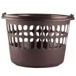 Home One Fancy Matte Brown Plastic Basket 13 L