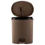 Home One Sandy Brown Diamond Plastic Dustbin with Inner Bucket 12 L