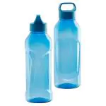 Home One Cairo Assorted Colour Plastic Bottle 800 ml (Set of 2) (Design/colour may vary)