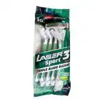 Laser 3 Sport Triple Blade Menthol Razor 10 Pieces