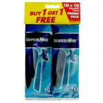 Supermax Twin Blade Disposable Razor 10 pcs (Buy 1 Get 1 Free)