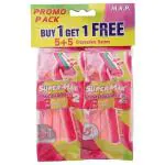 Super-Max Long Handle Disposable Razors for Women 5 pcs (Buy 1 Get 1 Free)