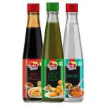Tasty Treat Soy Sauce Green Chilli Sauce Vinegar 555 g (Pack of 3)