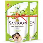 Santoor Fresh Sweet Lime Peel & Tulsi Gentle Hand Wash 180 ml (Buy 1 Get 1 Free)