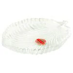 Hi-Luxe Glass Single Leaf Plate