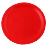Hi-Luxe Solid Red Round Melamine Half Plate 6 inch