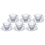 Soogo Norway Glass Cup N Saucer 160 ml (Set of 12)