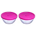 Soogo Polo Pink Glass Bowl 400 ml (2 pcs) (BS250)