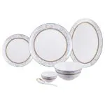 Soogo White Ceramic Dinner Set (33 pcs) (SDS1182)