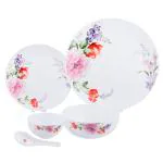 Soogo White Urmi Shape Opalware Dinner Set (33 pcs) (STSDS1098)