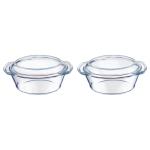 Sanjeev Kapoor Montreal Glass Casserole 1000 ml (2 pcs)