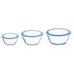 Sanjeev Kapoor Alberta Bowl Set with Lid 500 ml+ 1050 ml+ 1600 ml (Set of 3)