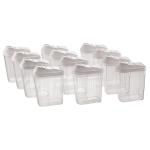 Steelo Skiper Transparent Plastic Container with White Cap 500 ml (12 pcs)