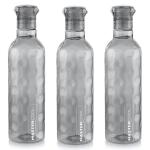 Mastercook Mastercool Polka Grey Plastic Water Bottle 1 L (3 pcs)