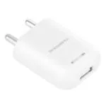 Ambrane AWC-38 Wall Charger with 10.5 Watt / 2.1A Fast Charging via USB Port with LED Indicator (White)
