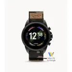 Fossil Gen 6 Smartwatch with Mic, Loudspeaker, AMOLED Display (Green Camo Grosgrain, FTW4063)