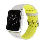 Neopack Soft Silicone Sport Strap for Apple Watch Series 4, Series 3, Series 2, Series 1 (Grey and Yellow, 38 & 40 mm)
