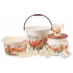 Ratan Assorted Plastic Bathroom Set (7 pcs) - Design / Colour may vary