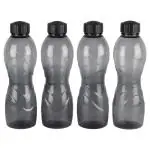 Cello Regular Pet Assorted Plastic Fridge Water Bottle 1 L (Set of 4)