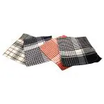 Home One Assorted Cotton Checkered Kitchen Duster (Pack of 4)