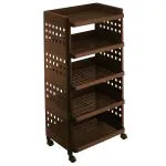 Selvel Storage Buddy Brown Plastic 5 Big Rack 47.7x32.3x96 cm