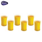 Selvel Duro Yellow Plastic Glass 300 ml (Set of 6)