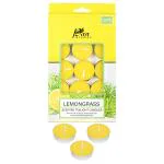 Pan Aromas Yellow Paraffin Wax Lemon Grass Scented Tealight Candle 3.8x1 cm (Set of 15)