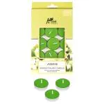Pan Aromas Green Paraffin Wax Jasmine Scented Tealight Candle 3.8x1 cm (Set of 15)