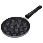 Home One Black Non-Stick 12 Cavity Aluminium Appam Patra