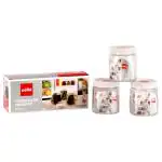 Cello Transparent Round Plastic Canister 500 ml (3 pcs)