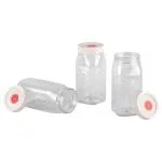 Cello Transparent Round Plastic Canister 1 L (3 pcs)
