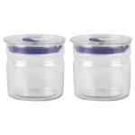 Cello Fabio Transparent Round Plastic Container 500 ml (2 pcs)