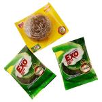 Exo Stainless Steel Scrubber+ Bacto Scrub Pad Combo Pack (1+ 2 pcs) (7.5 cm x 7.5 cm)