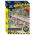 Webby Railway Station Illustration Jigsaw Puzzle for Boys & Girls (252 Pieces)