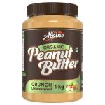Alpino Organic Crunch Unsweetened Peanut Butter 1 kg
