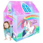 Webby Multicolor Unicorn Kids Play Theme Tent House for Girls and Boys Toy Home