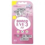 Dorco Eve 3 Fit Razor 4 pcs (Buy 3 Get 1 Free)