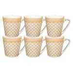 Marvel Karishma Carpet Series Ceramic Coffee Mug 190 ml (Set of 6)