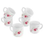 Cello Dazzle Stella Scarlet Bliss Opalware Mug 100 ml (Set of 6)