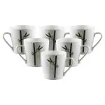 Clay Craft Master White Ceramic Coffee Mug 150 ml (Set of 6)