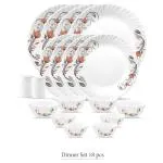 La Opala Novo Scarlet Blooms Opalware Dinner Set (18 pcs)