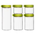 Manila Green Jar Set with Lid (5 pcs)
