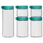 Manila Blue Jar Set with Lid (5 pcs)