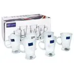 Diamonds Deli Green Apple Glass Tea Mugs 130 ml (Set of 6)