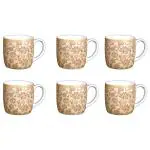 Marvel Carpet Series Assorted Colours Ceramic Coffee Mug 190 ml (Set of 6)
