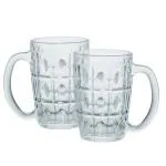 Roxx Aqua Glass Beer Mug 350 ml (Set of 2)