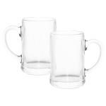 Roxx Brooklyn Glass Beer Mug 350 ml (Set of 2)